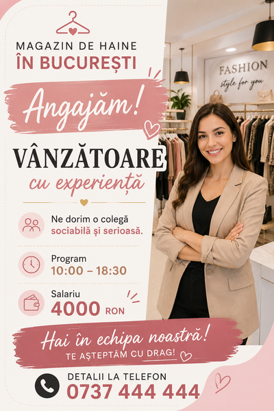 Vanzatoare cu experienta
